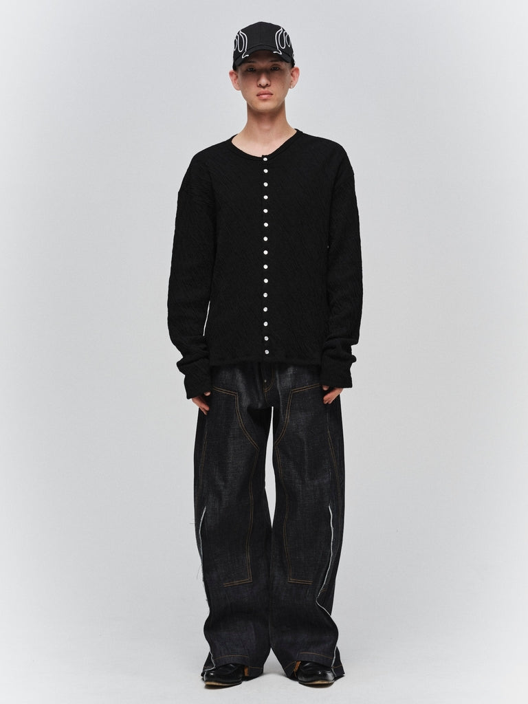 JIEDA　GAUZE SNAP CARDIGAN