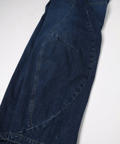 JIEDA　VINTAGE-FEEL DRAPED DENIM PANTS