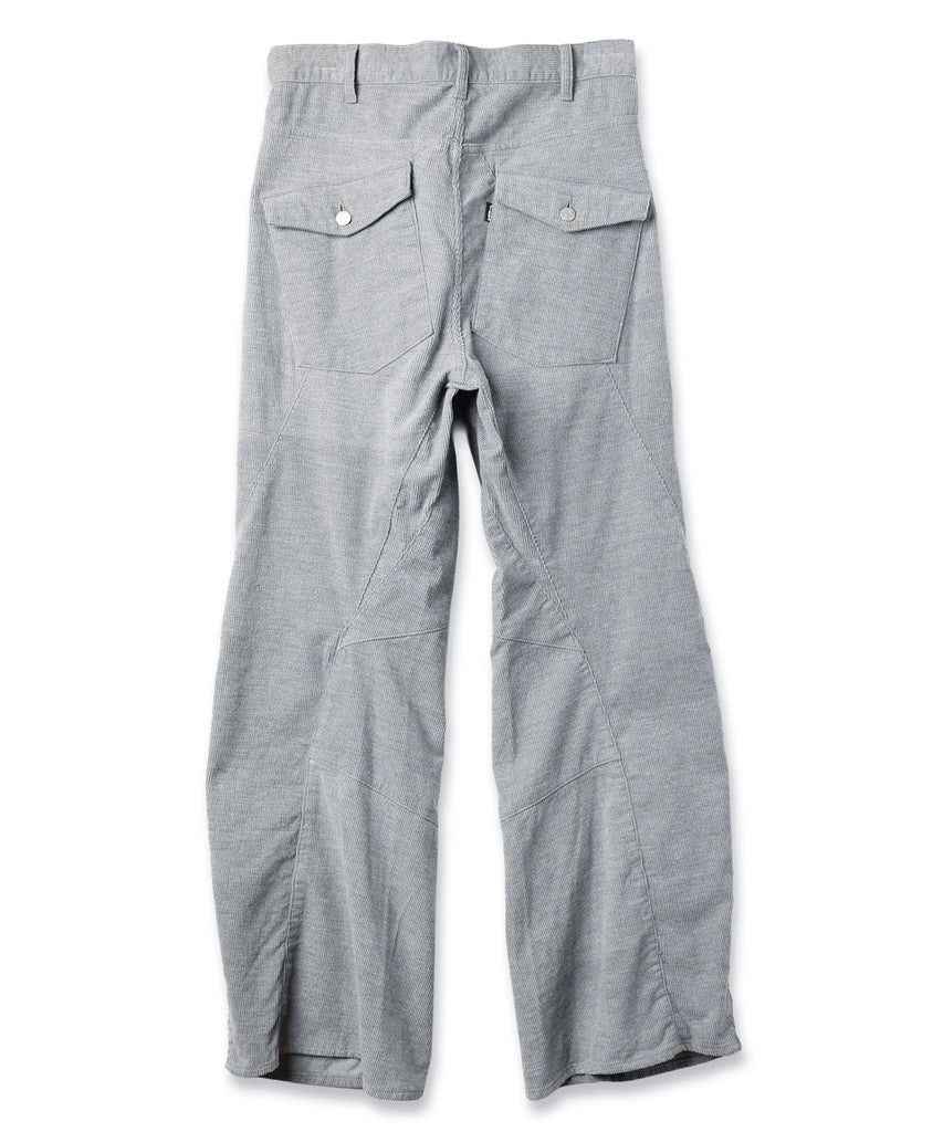 JIEDA　ENGINEERED DRAPING FLARE CORDUROY PANTS