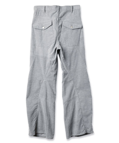 JIEDA　ENGINEERED DRAPING FLARE CORDUROY PANTS