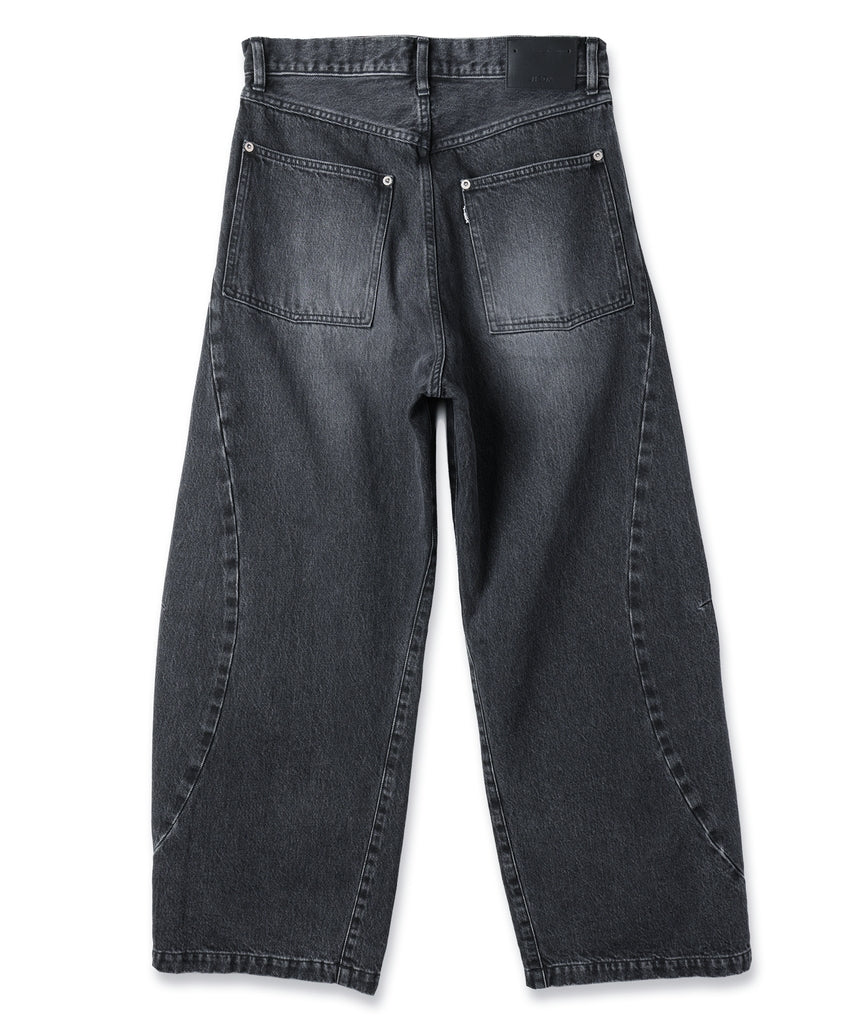 JIEDA　VINTAGE-FEEL DRAPED DENIM PANTS