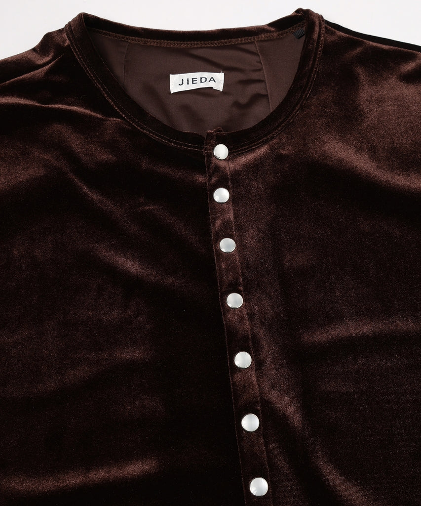 JIEDA　VELOR SNAP CARDIGAN
