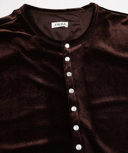 JIEDA　VELOR SNAP CARDIGAN