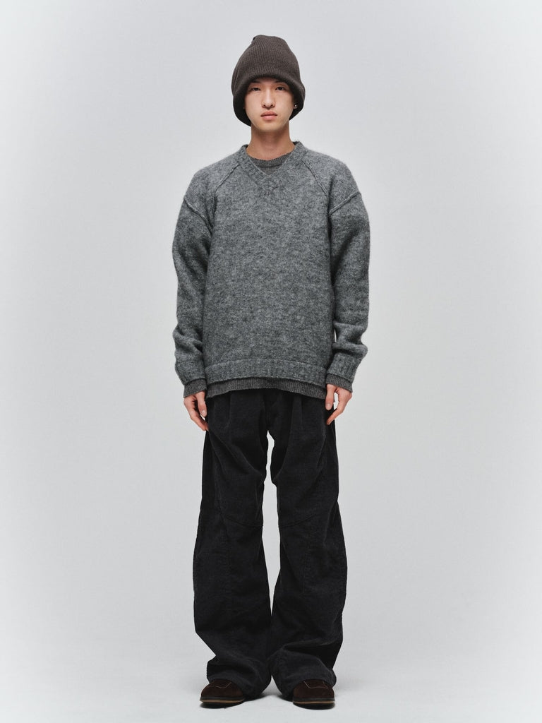 JIEDA　ENGINEERED DRAPING FLARE CORDUROY PANTS