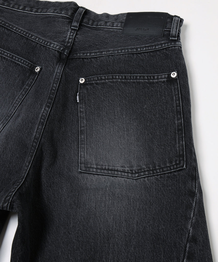 JIEDA　VINTAGE-FEEL DRAPED DENIM PANTS