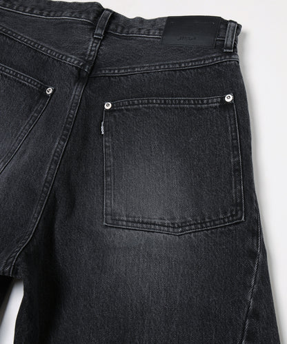 JIEDA　VINTAGE-FEEL DRAPED DENIM PANTS