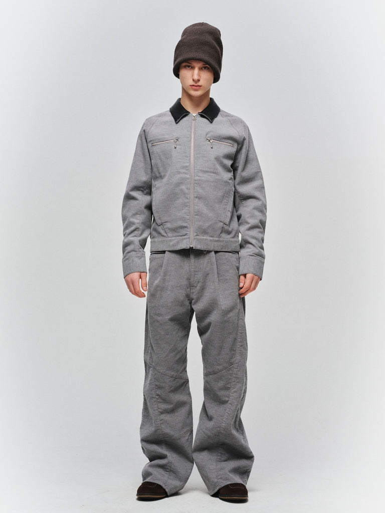 JIEDA　ENGINEERED DRAPING FLARE CORDUROY PANTS