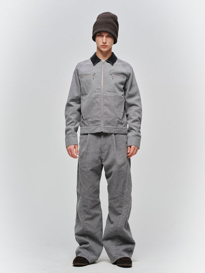 JIEDA　ENGINEERED DRAPING FLARE CORDUROY PANTS