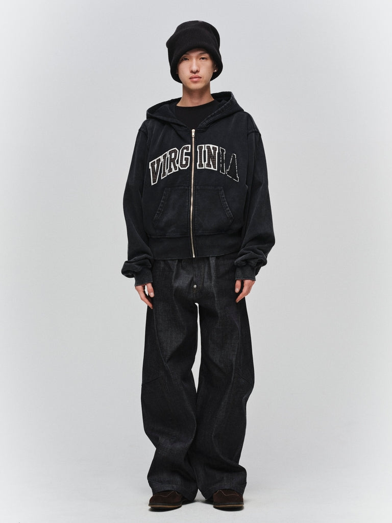 JIEDA　DRAPING DENIM PANTS