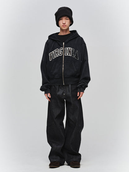 JIEDA　DRAPING DENIM PANTS