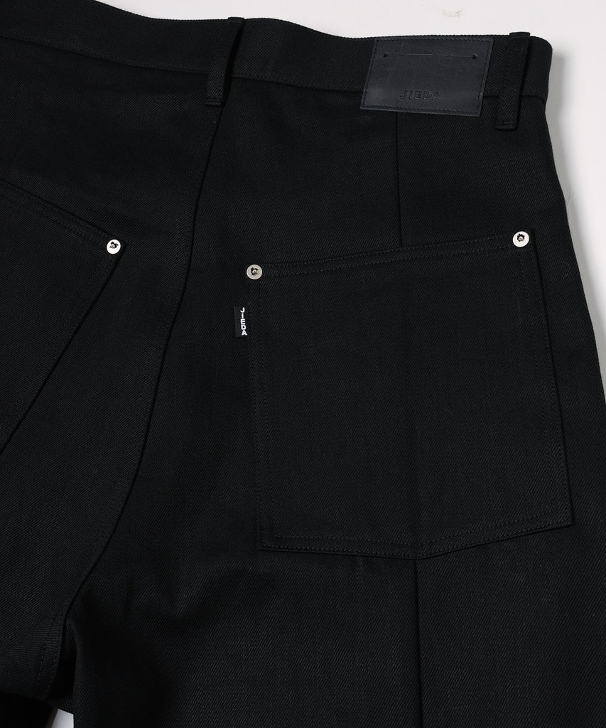 JIEDA　CUT OFF DOUBLE KNEE DENIM PANTS