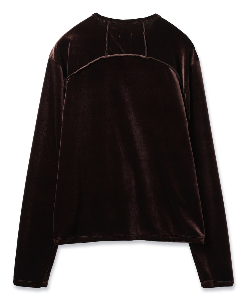 JIEDA　VELOR SNAP CARDIGAN
