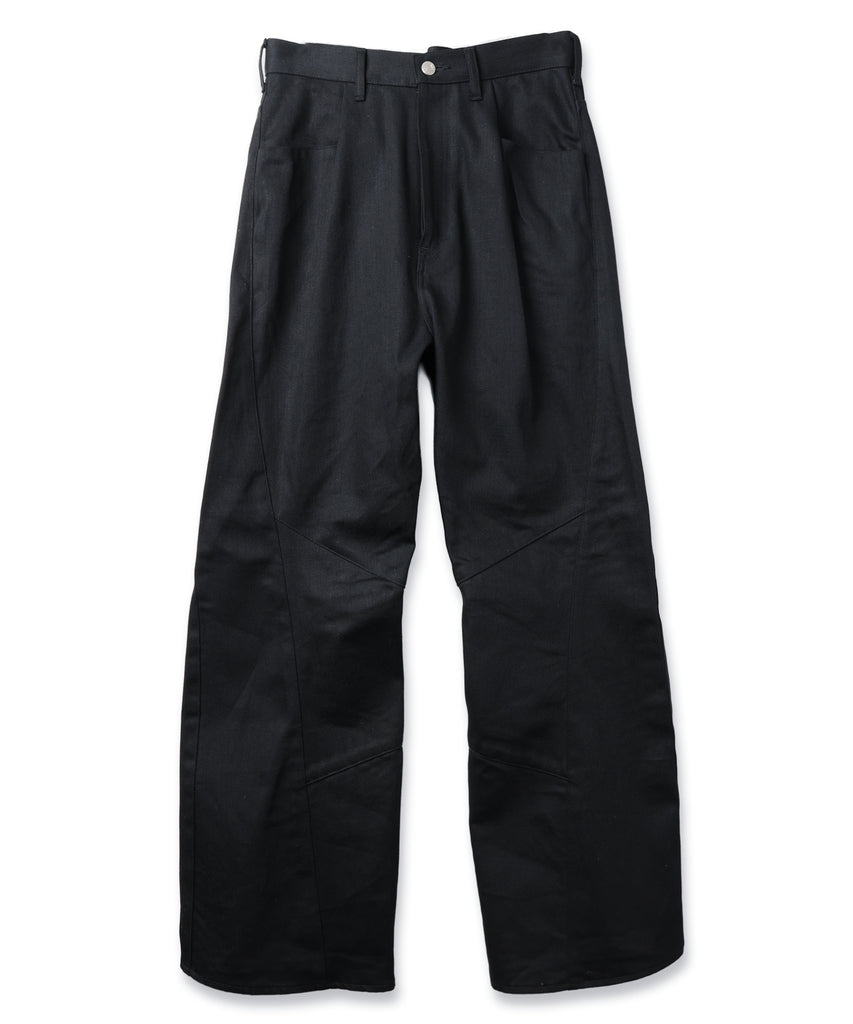 JIEDA　ENGINEERED DRAPING FLARE DENIM PANTS