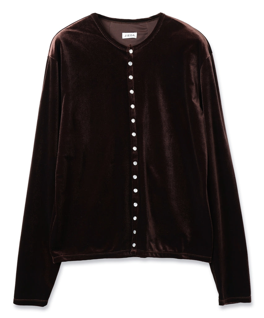 JIEDA　VELOR SNAP CARDIGAN
