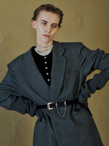 JIEDA　VELOR SNAP CARDIGAN