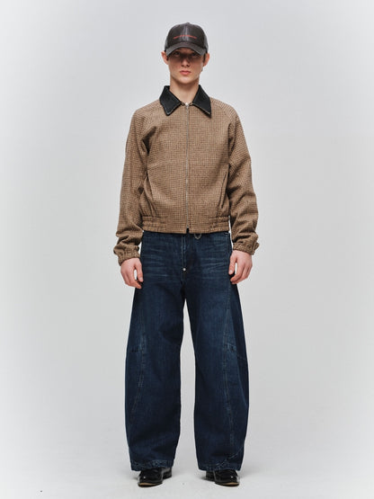 JIEDA　VINTAGE-FEEL DRAPED DENIM PANTS