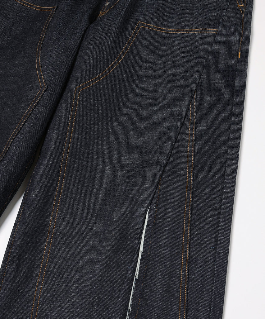 JIEDA　CUT OFF DOUBLE KNEE DENIM PANTS