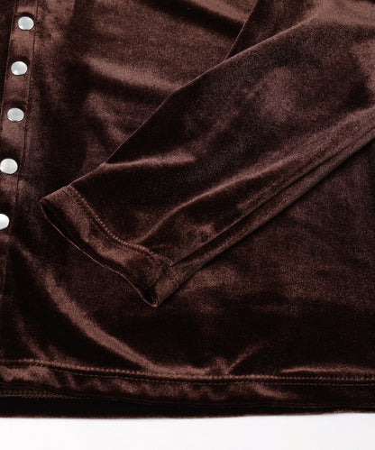 JIEDA　VELOR SNAP CARDIGAN