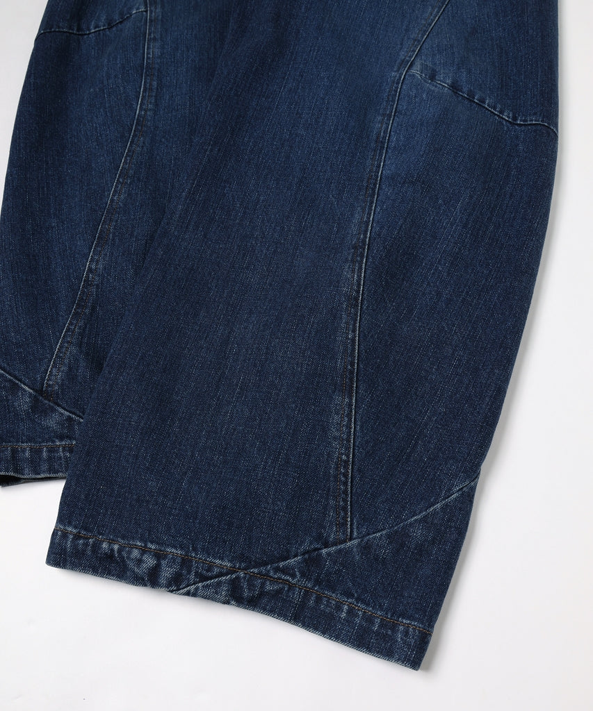 JIEDA　VINTAGE-FEEL DRAPED DENIM PANTS