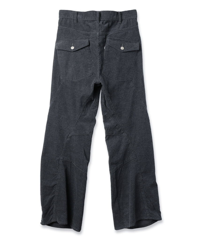 JIEDA　ENGINEERED DRAPING FLARE CORDUROY PANTS