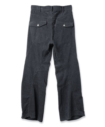 JIEDA　ENGINEERED DRAPING FLARE CORDUROY PANTS