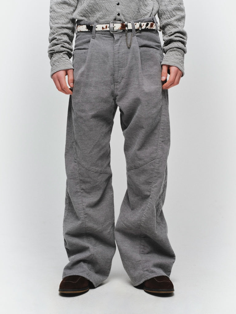 JIEDA　ENGINEERED DRAPING FLARE CORDUROY PANTS
