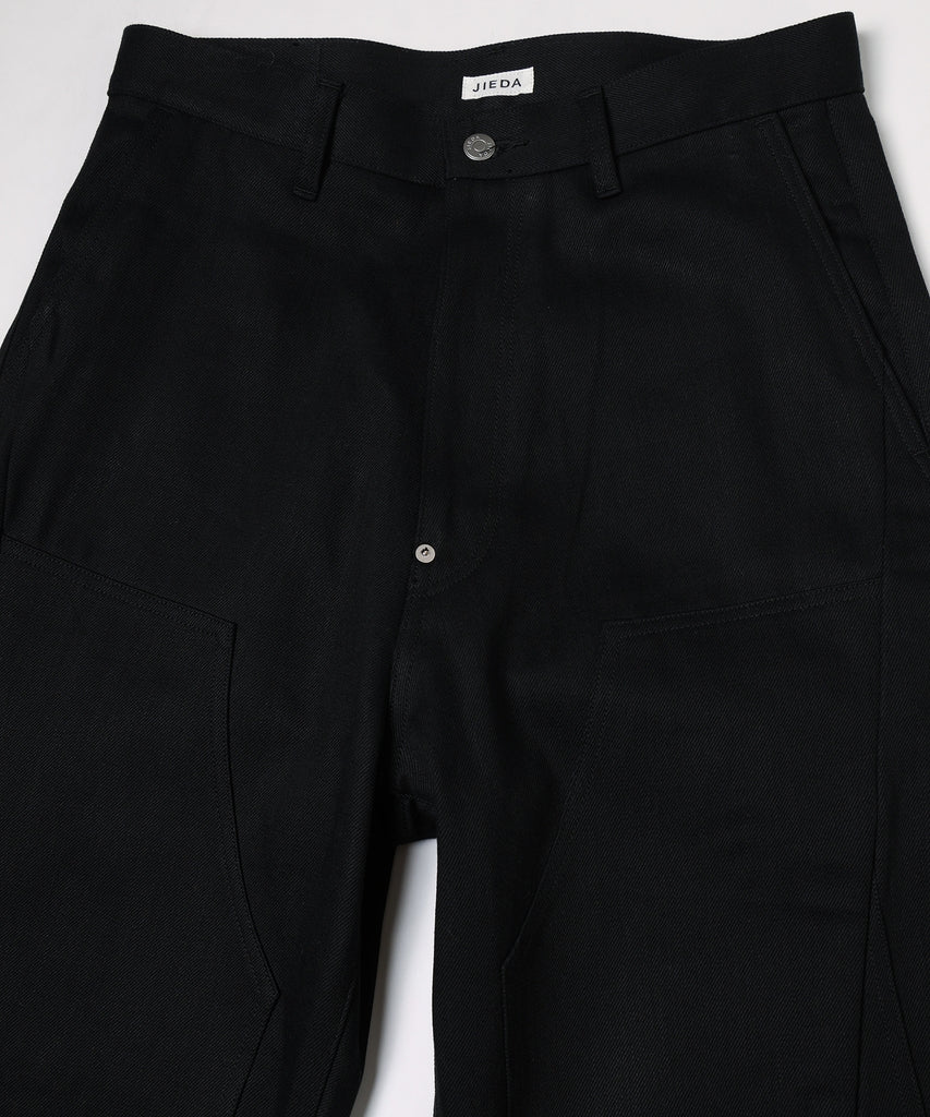 JIEDA　CUT OFF DOUBLE KNEE DENIM PANTS