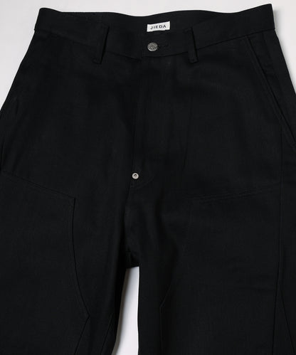 JIEDA　CUT OFF DOUBLE KNEE DENIM PANTS