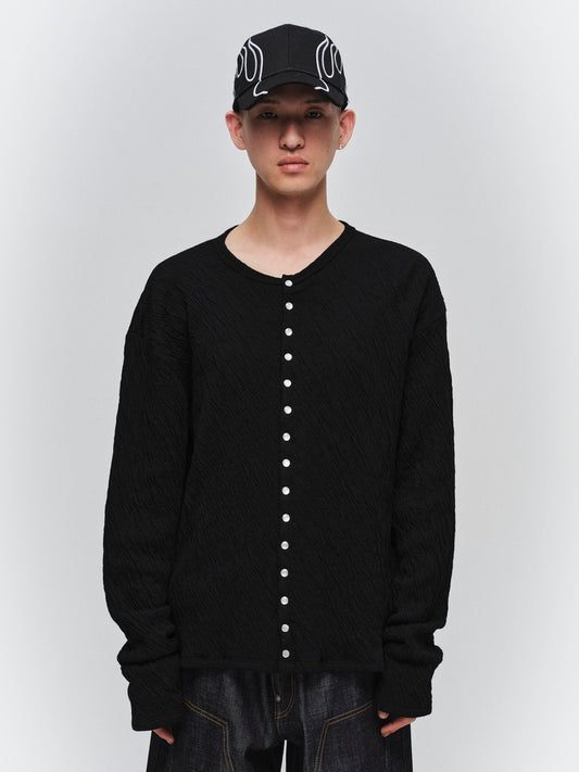 JIEDA　GAUZE SNAP CARDIGAN