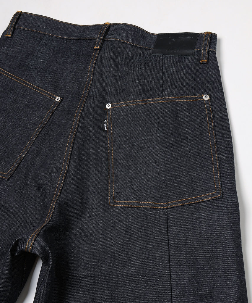 JIEDA　CUT OFF DOUBLE KNEE DENIM PANTS