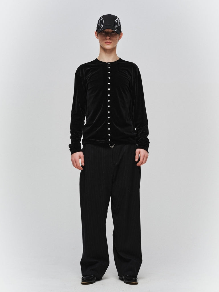 JIEDA　VELOR SNAP CARDIGAN