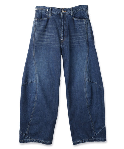 JIEDA　VINTAGE-FEEL DRAPED DENIM PANTS