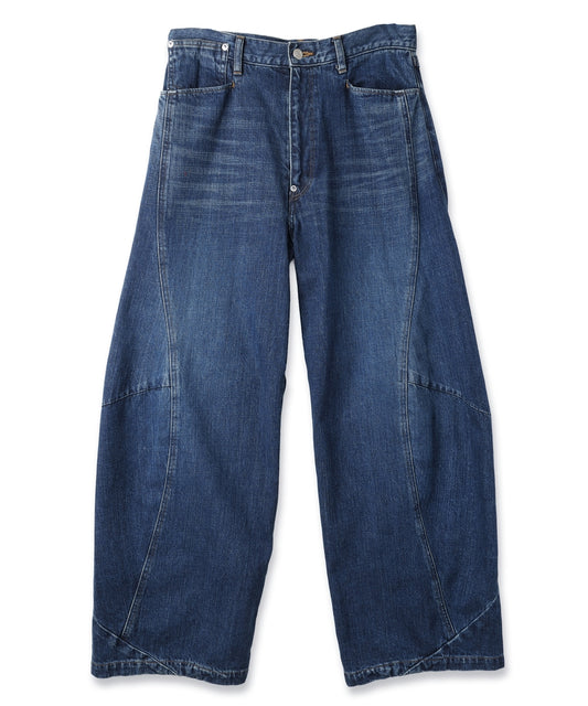 JIEDA　VINTAGE-FEEL DRAPED DENIM PANTS