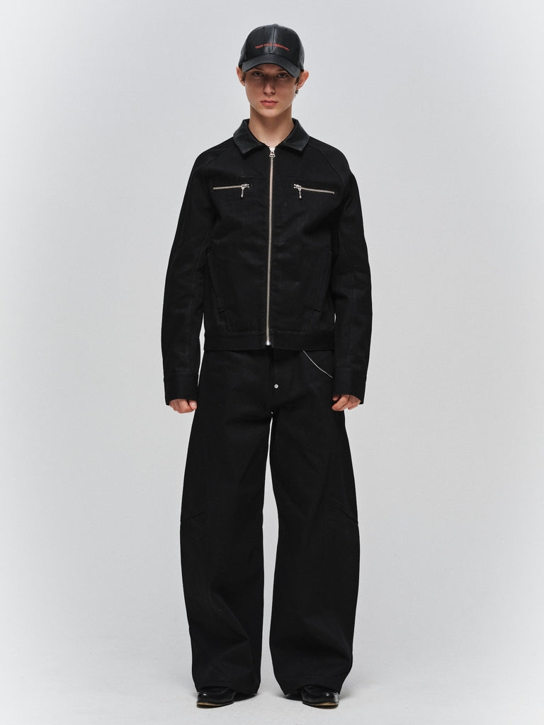 JIEDA　DRAPING DENIM PANTS