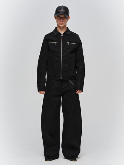 JIEDA　DRAPING DENIM PANTS
