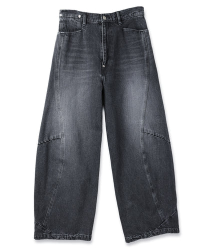 JIEDA　VINTAGE-FEEL DRAPED DENIM PANTS