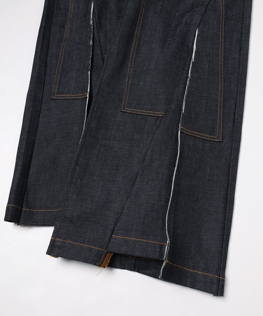 JIEDA　CUT OFF DOUBLE KNEE DENIM PANTS