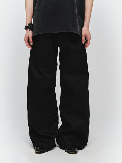 JIEDA　ENGINEERED DRAPING FLARE DENIM PANTS