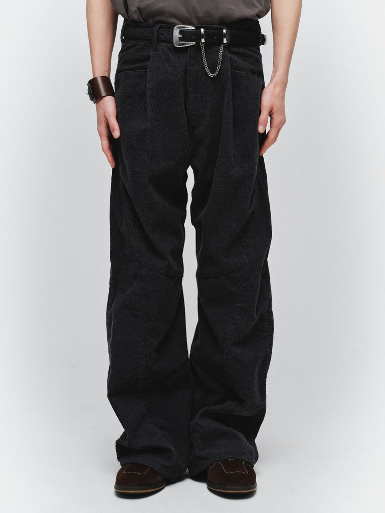 JIEDA　ENGINEERED DRAPING FLARE CORDUROY PANTS