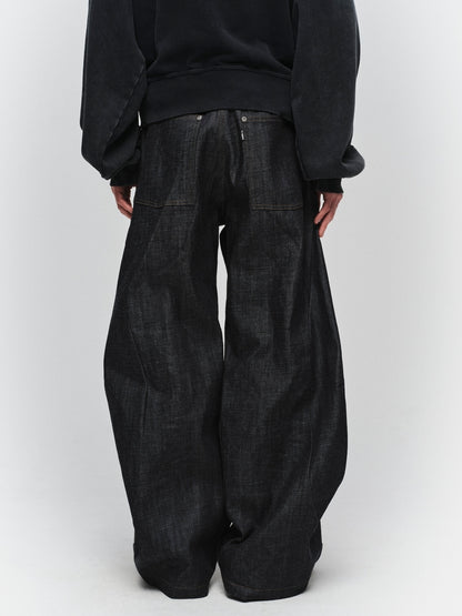 JIEDA　DRAPING DENIM PANTS