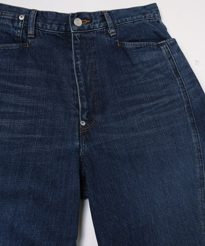 JIEDA　VINTAGE-FEEL DRAPED DENIM PANTS