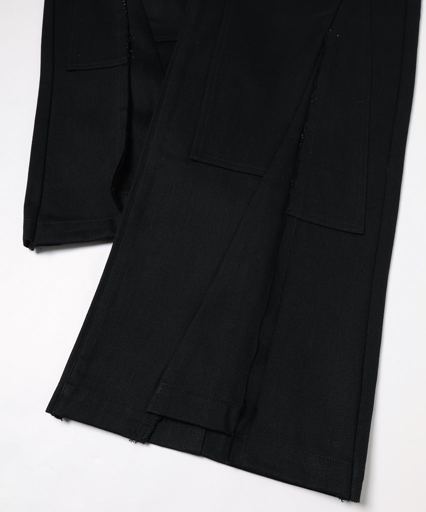 JIEDA　CUT OFF DOUBLE KNEE DENIM PANTS