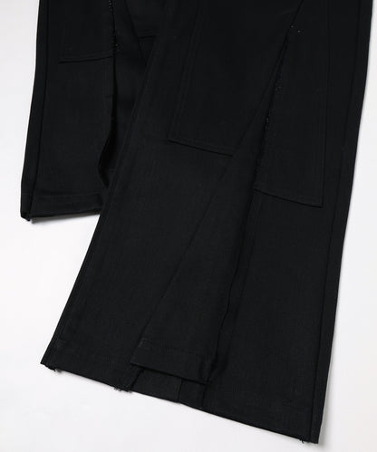JIEDA　CUT OFF DOUBLE KNEE DENIM PANTS