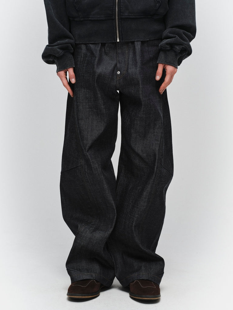JIEDA　DRAPING DENIM PANTS