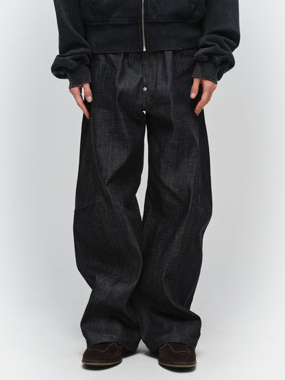 JIEDA　DRAPING DENIM PANTS
