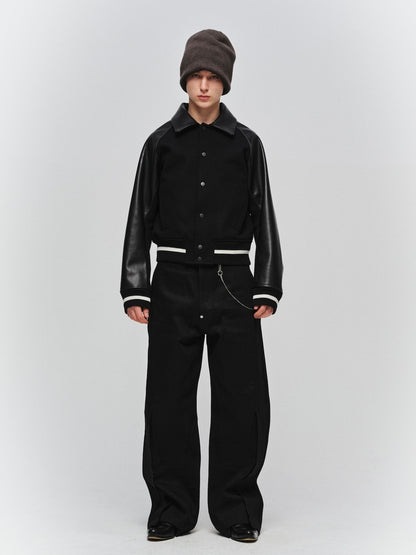 JIEDA　CUT OFF DOUBLE KNEE DENIM PANTS
