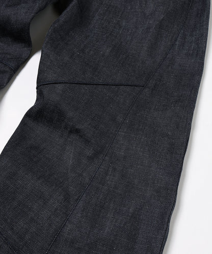 JIEDA　ENGINEERED DRAPING FLARE DENIM PANTS