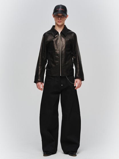 JIEDA　DRAPING DENIM PANTS