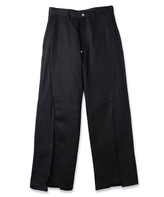 JIEDA　CUT OFF DOUBLE KNEE DENIM PANTS