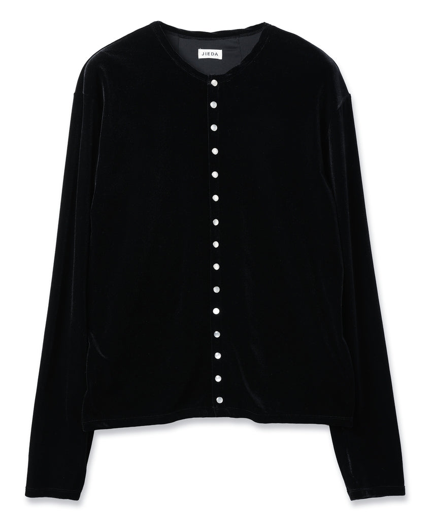JIEDA　VELOR SNAP CARDIGAN